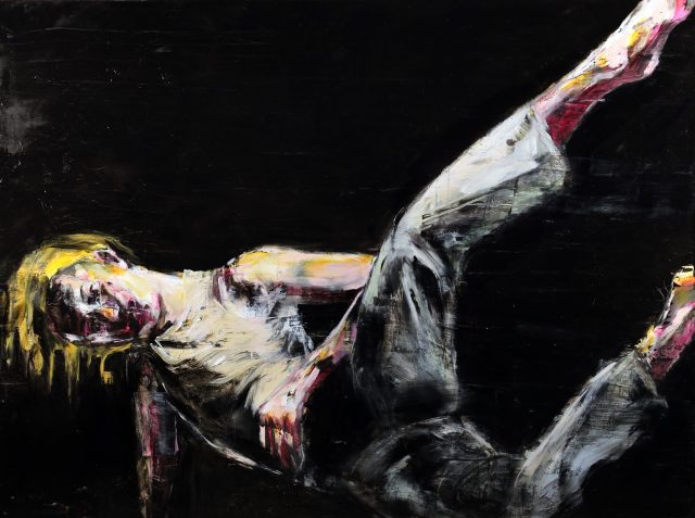 Paolo Maggis, Dark As Light, oil on canvas, abstract textured painting